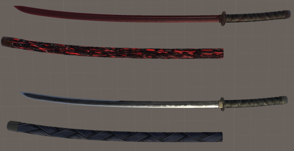 3Dモデル 日本刀『無銘之太刀』+おまけ