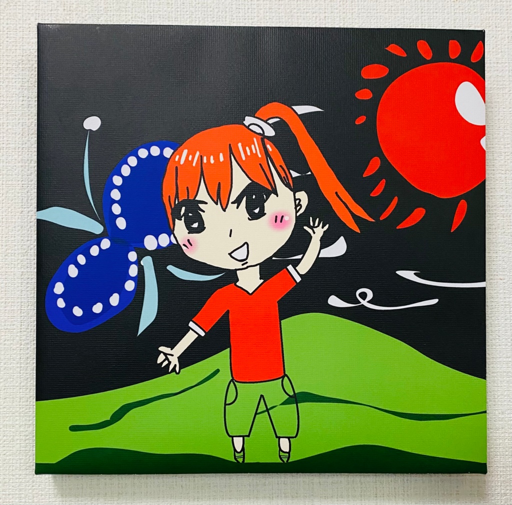 キャンバス E　ふしぎなせかい？のレッドちゃん