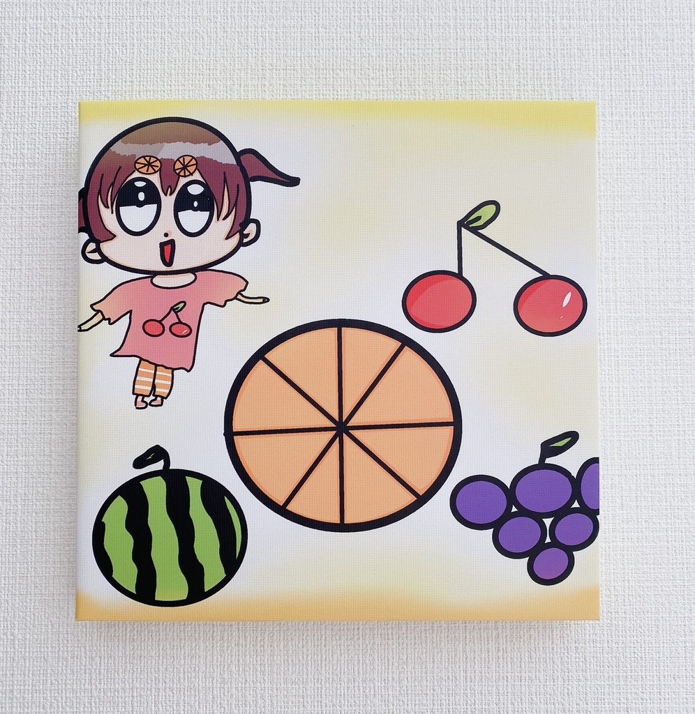 キャンバス G　フルーツだいすきわかめちゃん