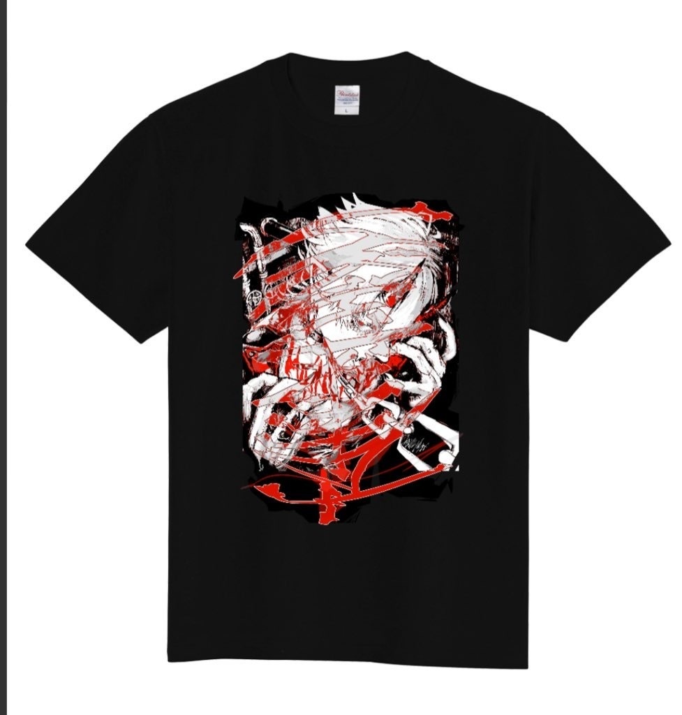 注意書き有り【限定】色紙付き退廃的悪魔Tシャツ（ステッカーもついてます）