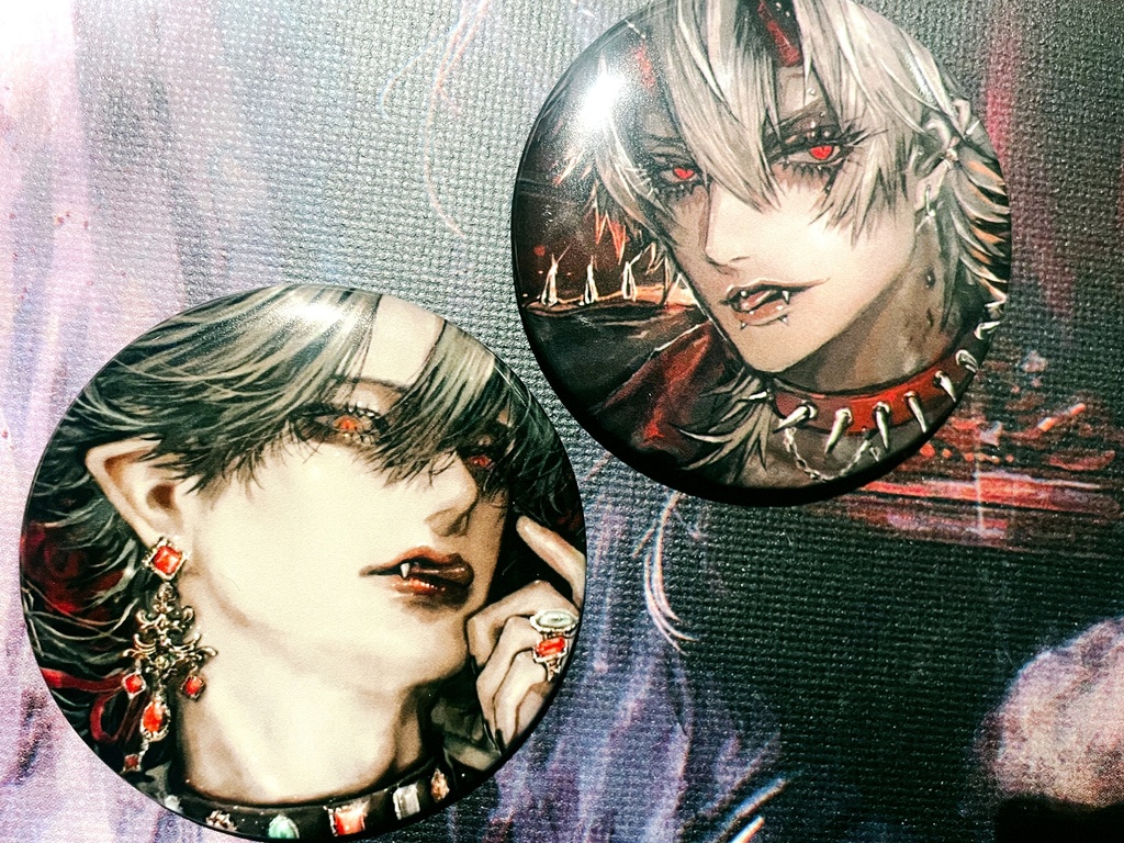 お耽美人外缶バッジ