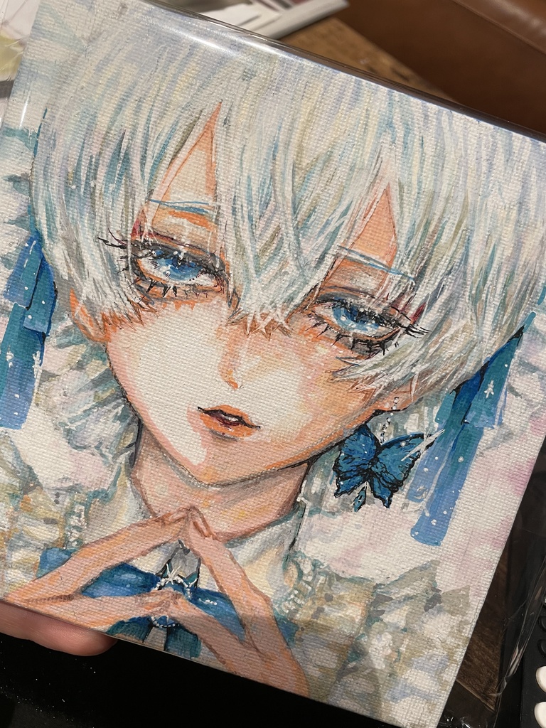 キャンバスイラスト原画アオ