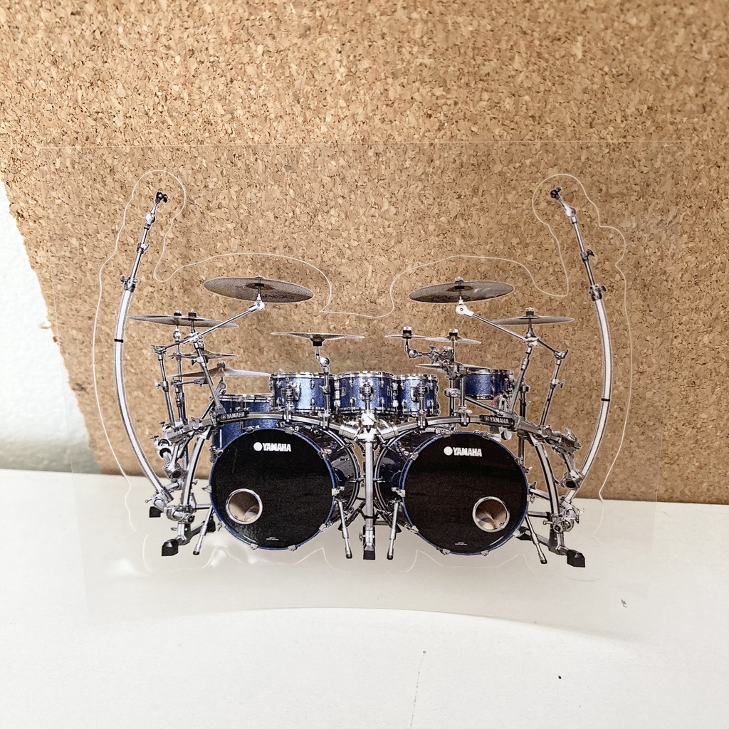 ドラムセットステッカー ブルー Happy Snappy Booth