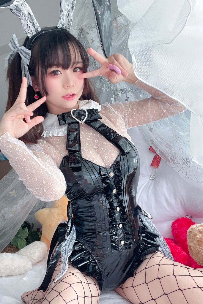 黒 桜古典 暗黒王朝 ダークメイドバニー 歪萌舎 コスプレ