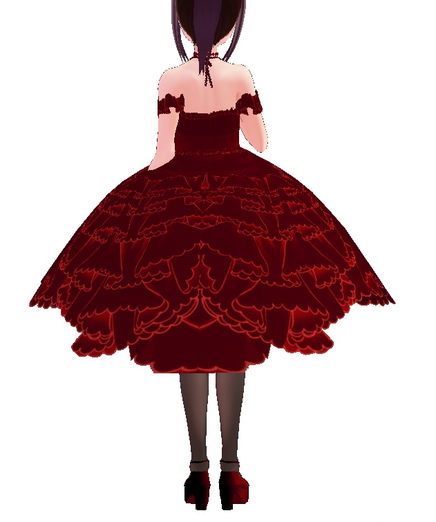 #VRoid正式版(stable ver.)&Beta:《3Colors》パーティードレス&靴セット/puffy skirt dress:セシル変身