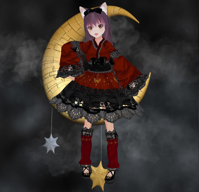 Vroid正式版 Stable Ver Beta 和ゴスロリ浴衣風ワンピセット Japanese Gothic Lolita Yukata Kimono Set Julicosatelier By Juliconyan Booth