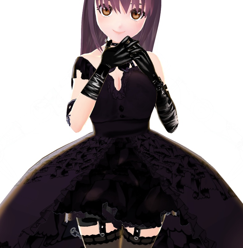 #VRoid正式版(stable ver.)&Beta:パンクロックゴシックドレスセット/Punkish Rock Gothic&Lolita Diva Dress Set