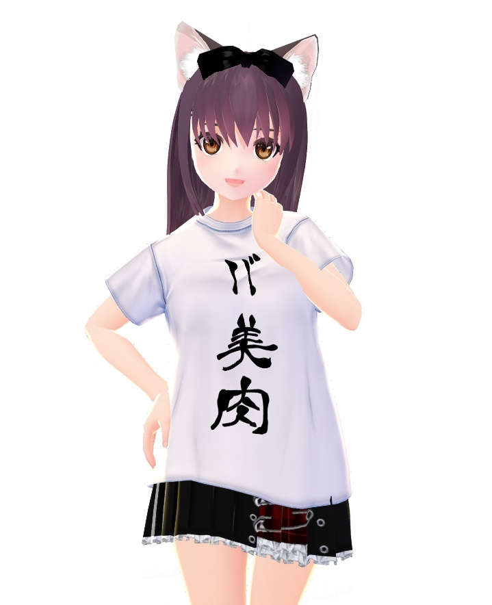 #VRoid&Real:リアル人間用データつき・「バ美肉」Tシャツ/Babiniku T-shirt
