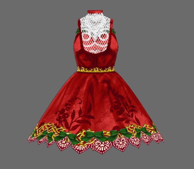 #VRoid 正式版(Stable)&Beta《クリスマスパーティドレス》ホーリーワンピースセット/Onepiece Dress Set for Christmas Holidaydress in SantaClause's style:#セシル変身