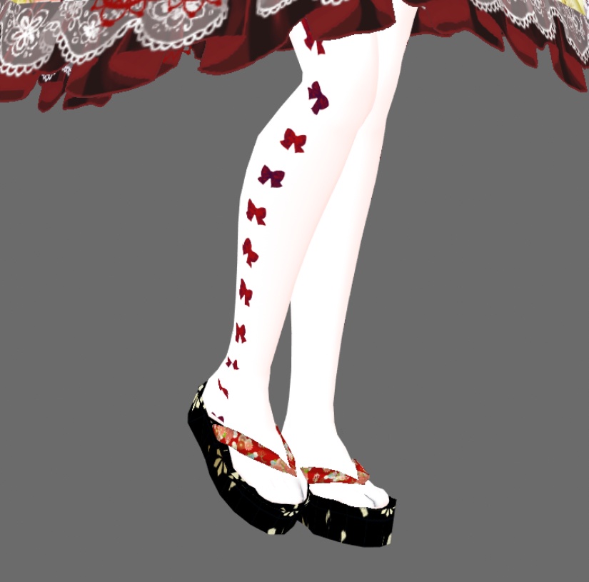 #VRoid 正式版(stable ver.)&Beta:《全6色》振袖風和ロリィタワンピースセット/6Colors Japanese Furisode(Formal, gorgeous kimono) Lolita Onepiece Set