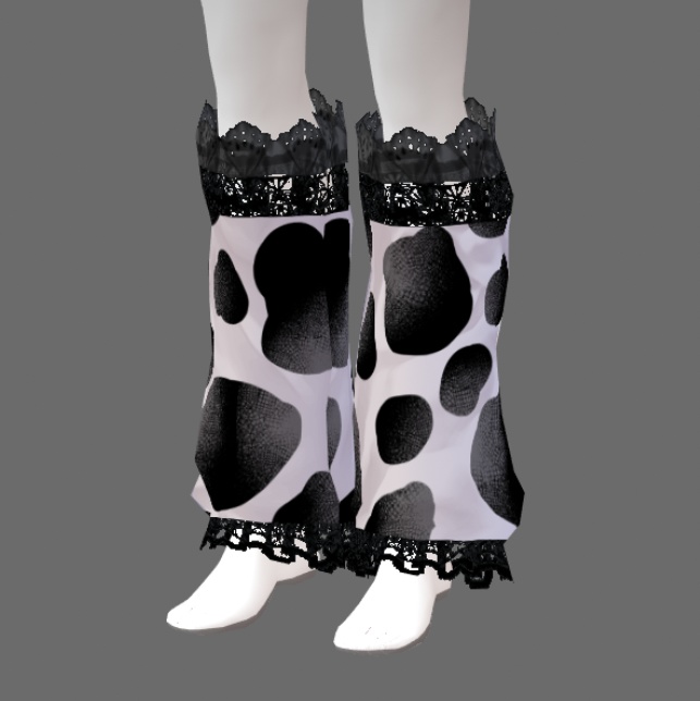 #VRoid β-made:牛さんのリボンAラインワンピース/Cow Ribbon A-Line OnePiece Set:セシル変身