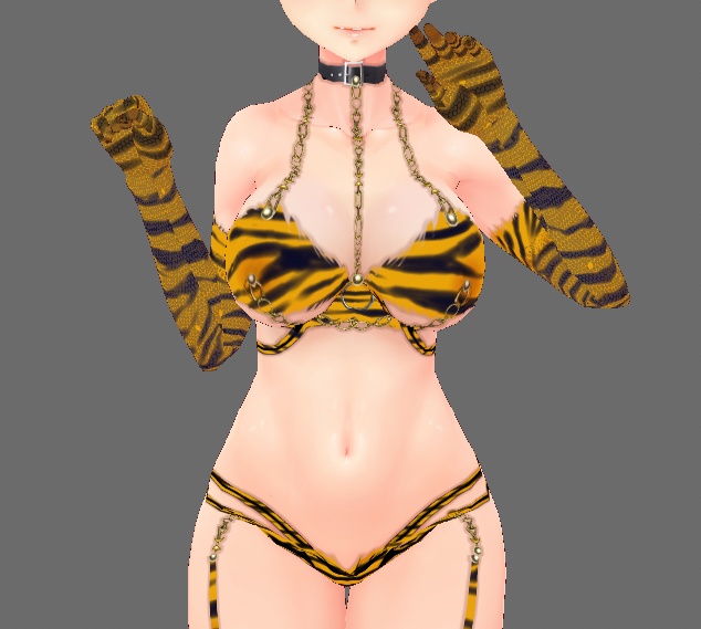 #VRoid 正式版（stable ver.）&Beta：セクシー♡タイガー（虎）コスプレビキニ・ランジェリー/Sexy Tiger's cosplay  lingerie