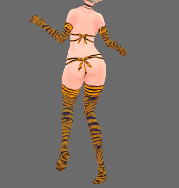 #VRoid 正式版(stable ver.)&Beta:セクシー♡タイガー(虎)コスプレビキニ・ランジェリー/Sexy Tiger's cosplay lingerie