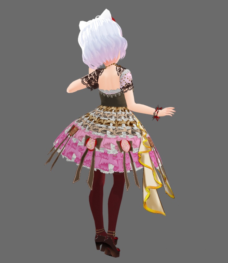 #VRoid正式版(stable ver.)&Beta:ハッピーバレンタイン❤チョコレートスイーツアイドルワンピース&靴セット/Valentine's Chocolate sweets idol onepiece&Shoes:セシル変身