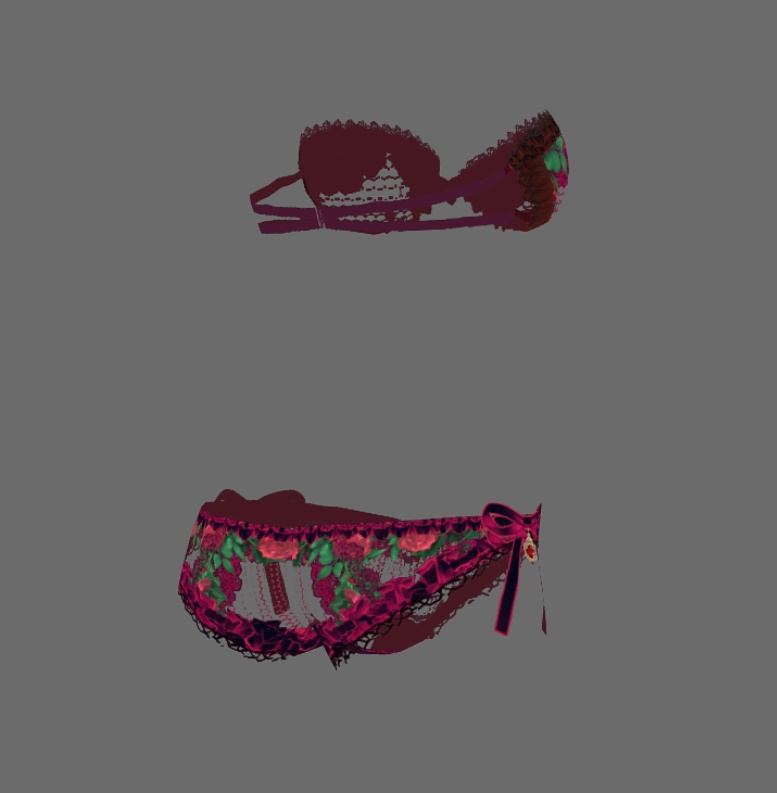 #VRoid 正式版(stable ver.)&Beta:《3Colors》:シースルーレースランジェリー3色セット/See-through lacy lingeries