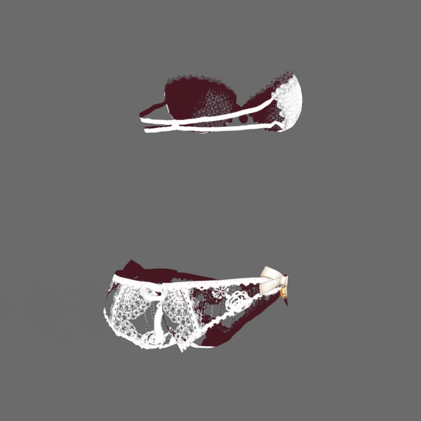 #VRoid 正式版(stable ver.)&Beta:《3Colors》:シースルーレースランジェリー3色セット/See-through lacy lingeries