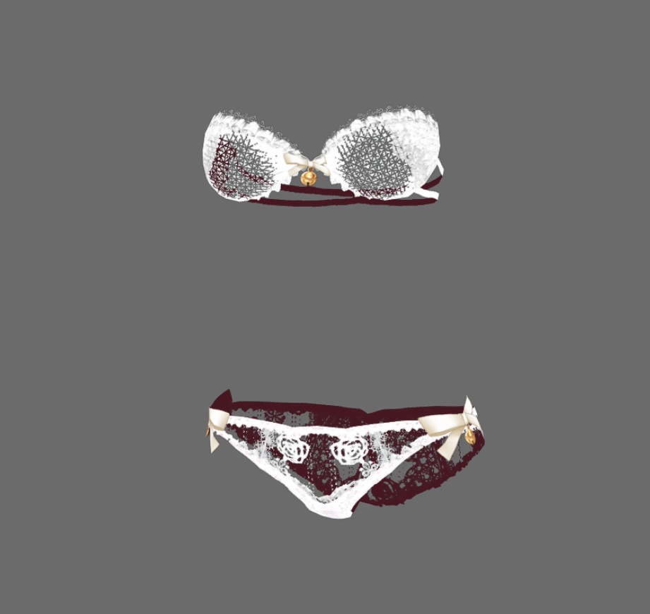 #VRoid 正式版(stable ver.)&Beta:《3Colors》:シースルーレースランジェリー3色セット/See-through lacy lingeries