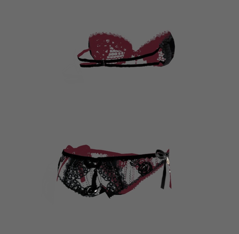 #VRoid 正式版(stable ver.)&Beta:《3Colors》:シースルーレースランジェリー3色セット/See-through lacy lingeries