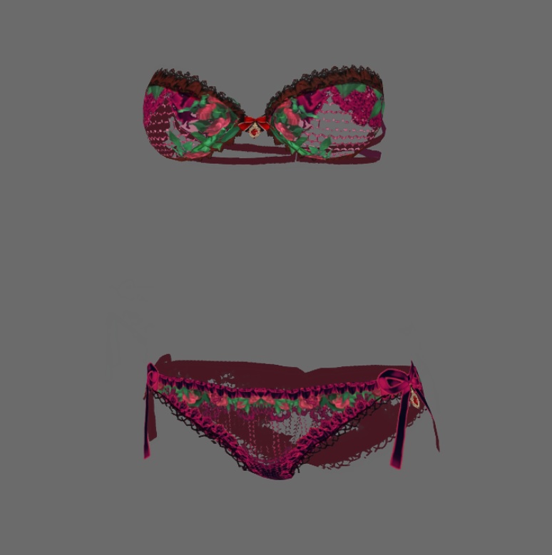 #VRoid 正式版(stable ver.)&Beta:《3Colors》:シースルーレースランジェリー3色セット/See-through lacy lingeries