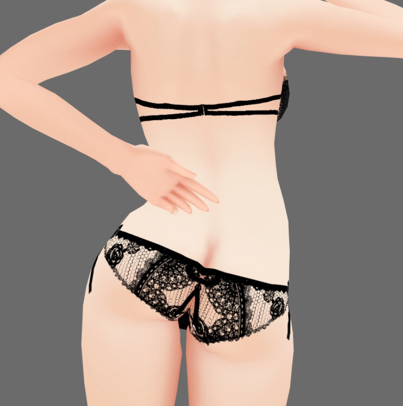 #VRoid 正式版(stable ver.)&Beta:《3Colors》:シースルーレースランジェリー3色セット/See-through lacy lingeries