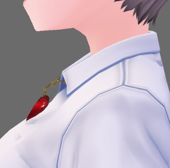 #VRoid 正式版(stable ver.)&Beta:ハートのペンダント(ネクタイ用テクスチャ)/Heart Pendant necklace for tie texture
