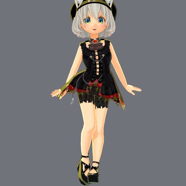 #セシル変身アプリ：フリルドロワーズ(黒＆白）/Frill drawers（BL＆WH） for Cecil Henshin App