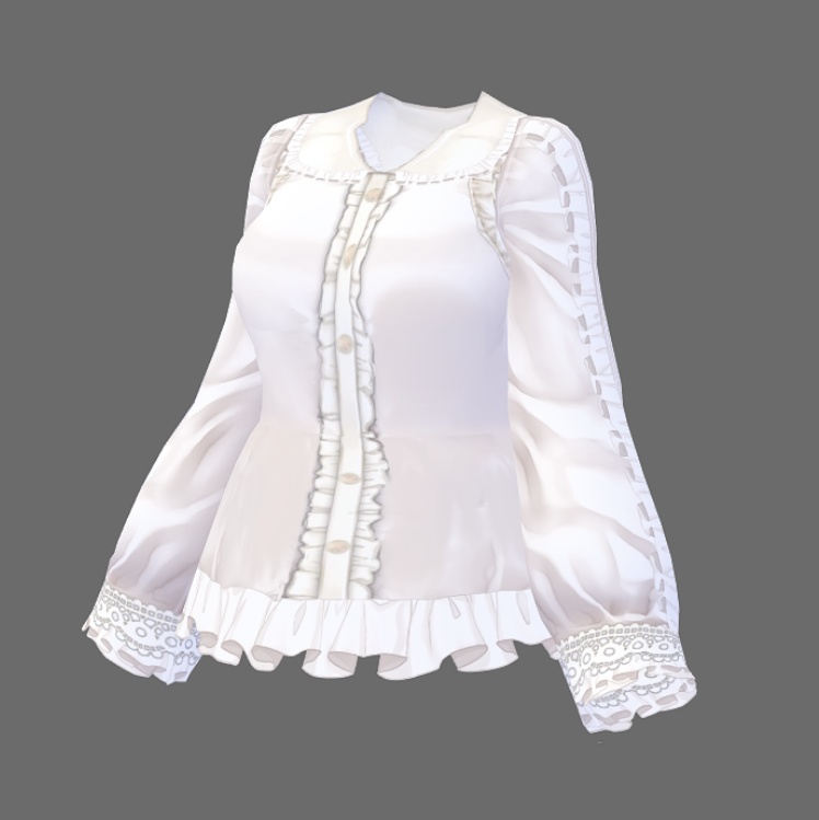 #VRoid正式版(stable ver.)&Beta:重ね着にも!シンプルロリィタブラウス/can use in Overlayerd Sytle!Simple Lolita Blouse #セシル変身