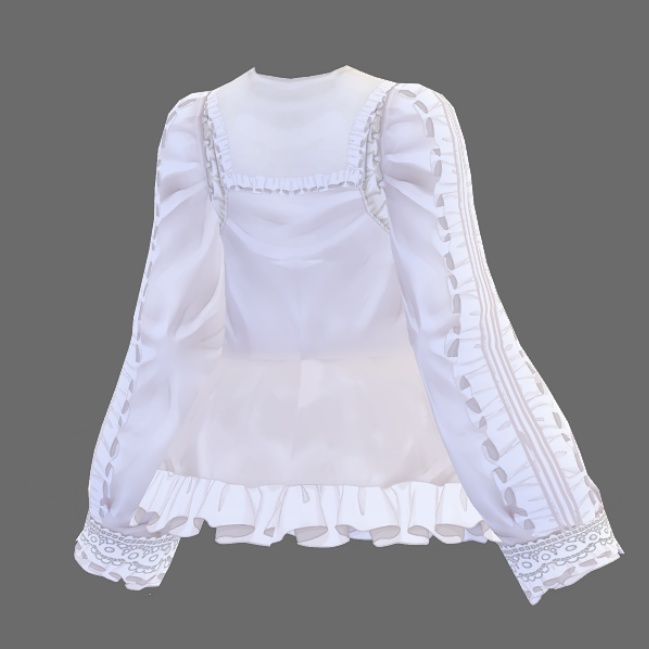 #VRoid正式版(stable ver.)&Beta:重ね着にも!シンプルロリィタブラウス/can use in Overlayerd Sytle!Simple Lolita Blouse #セシル変身