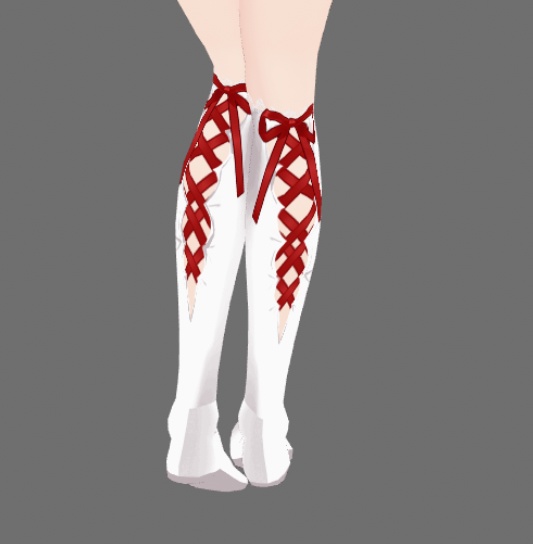 #VRoid 正式版(stable ver.)&Beta:後ろ編み上げ(レースアップ)ニーソックス/Back Lace-up Knee Socks