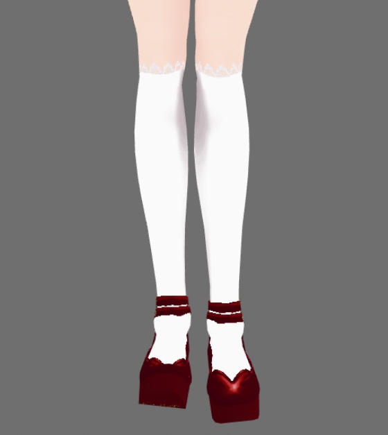 #VRoid 正式版(stable ver.)&Beta:後ろ編み上げ(レースアップ)ニーソックス/Back Lace-up Knee Socks