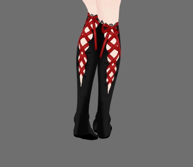#VRoid 正式版(stable ver.)&Beta:後ろ編み上げ(レースアップ)ニーソックス/Back Lace-up Knee Socks