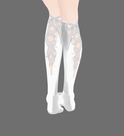 #VRoid 正式版(stable ver.)&Beta:後ろ編み上げ(レースアップ)ニーソックス/Back Lace-up Knee Socks