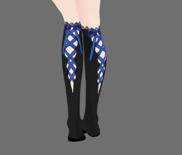 #VRoid 正式版(stable ver.)&Beta:後ろ編み上げ(レースアップ)ニーソックス/Back Lace-up Knee Socks