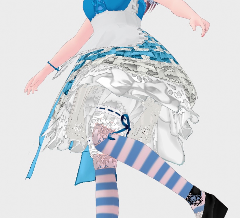 #VRoid 正式版(stable ver.)用:色替えできるリボンドロワーズ/Color changableRibbon Drawers