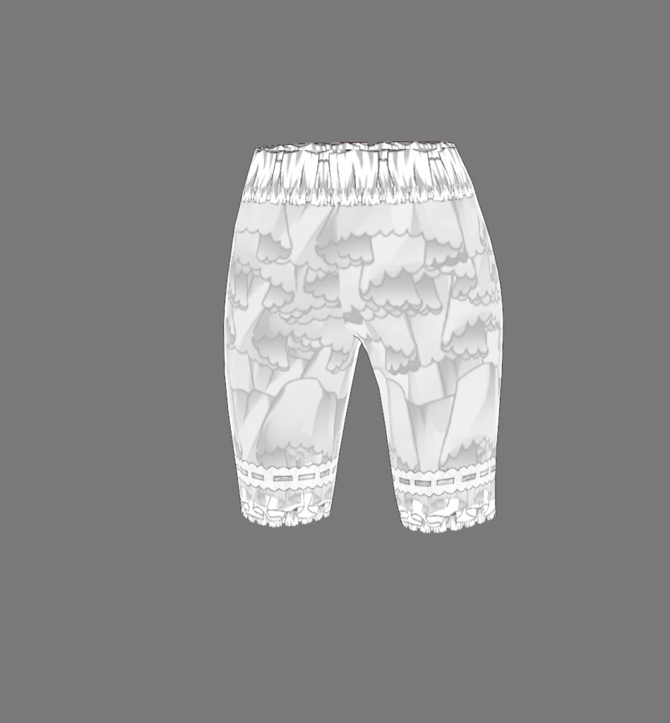 #VRoid 正式版(stable ver.)用:色替えできるリボンドロワーズ/Color changableRibbon Drawers