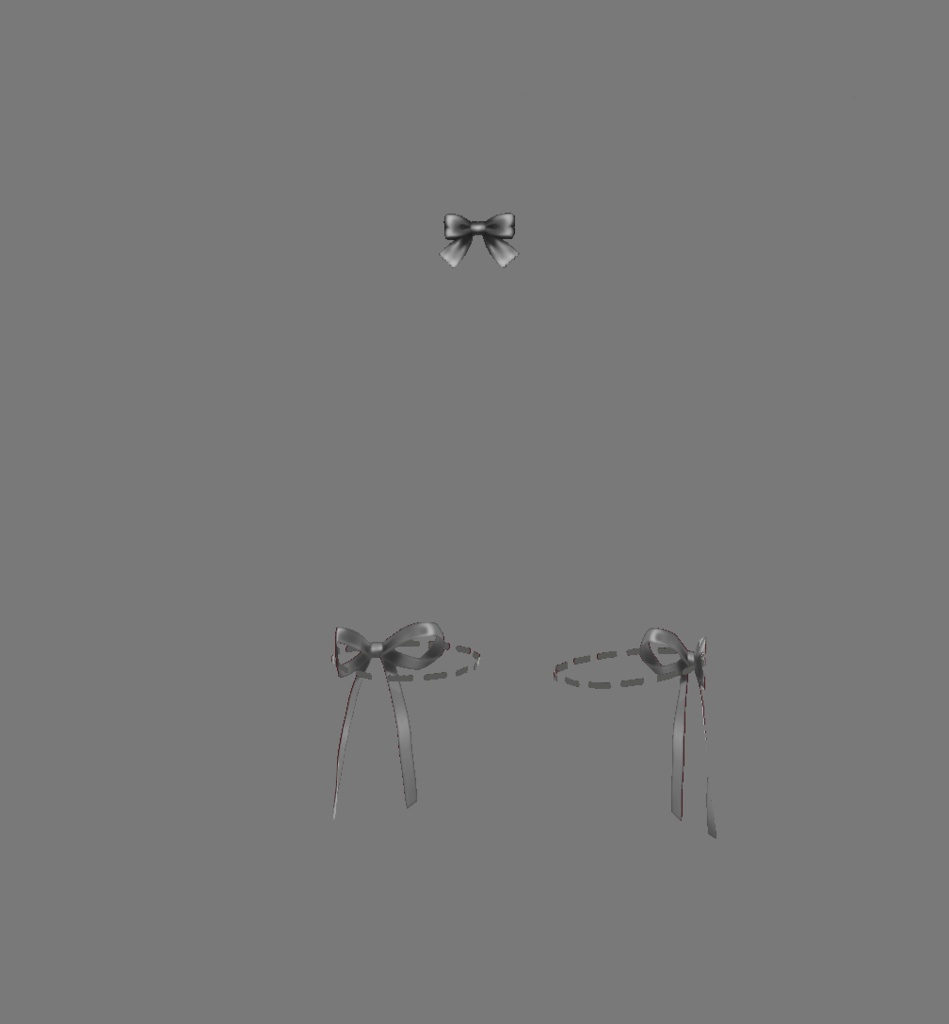 #VRoid 正式版(stable ver.)用:色替えできるリボンドロワーズ/Color changableRibbon Drawers