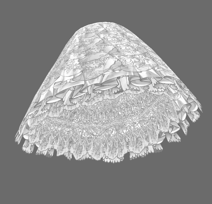 #VRoid :色替えできる基本のパニエ2種セット/Color changable Basic Paniers(Petticoats) :.vroidcustomitemファイルつき