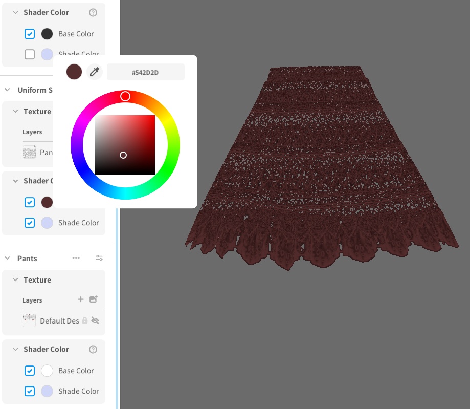 #VRoid :色替えできる基本のパニエ2種セット/Color changable Basic Paniers(Petticoats) :.vroidcustomitemファイルつき
