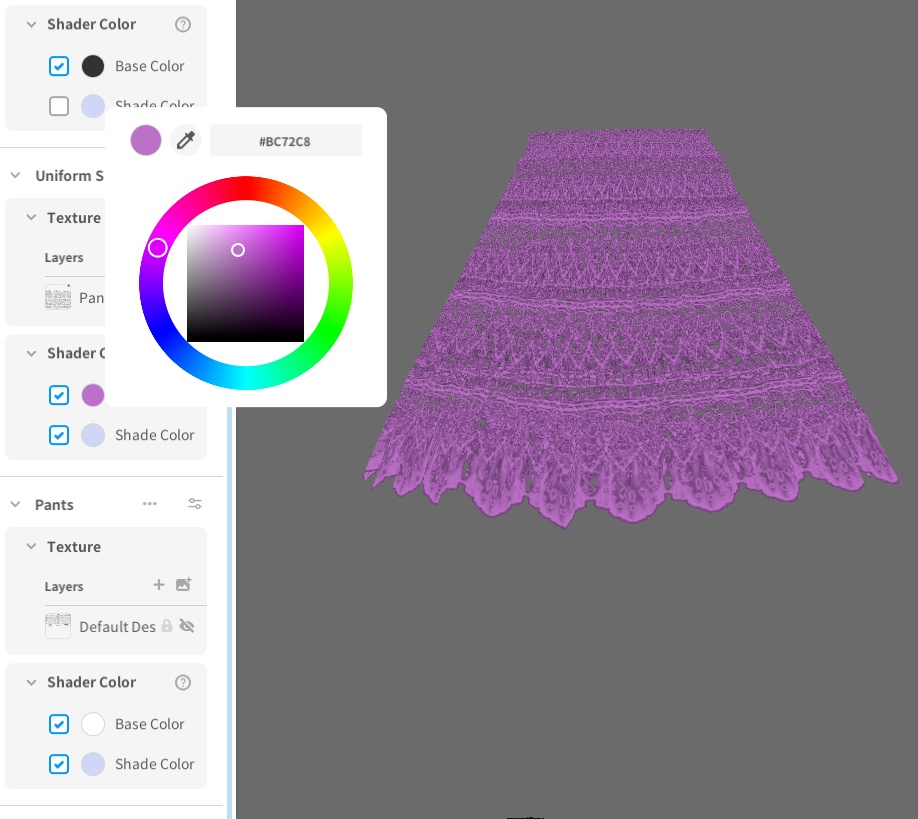 #VRoid :色替えできる基本のパニエ2種セット/Color changable Basic Paniers(Petticoats) :.vroidcustomitemファイルつき