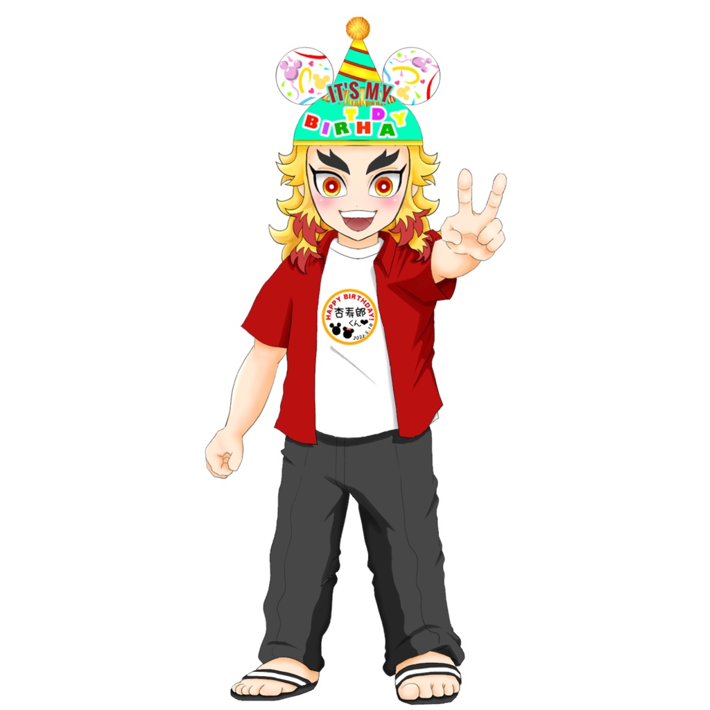 【鬼滅の刃】お誕生日 煉獄杏寿郎イメージ アクリルキーホルダー