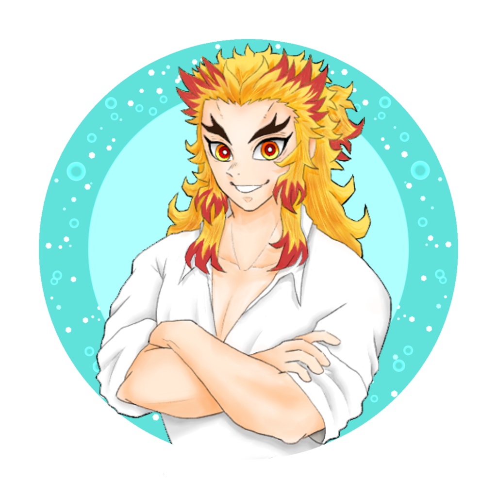 【鬼滅の刃】煉獄杏寿郎イメージ 缶バッジ