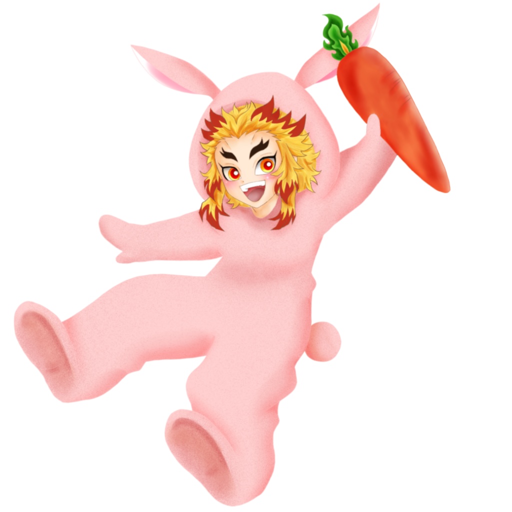 【鬼滅の刃】うさぎコス 煉獄杏寿郎イメージ アクリルフィギュア ※50㎜