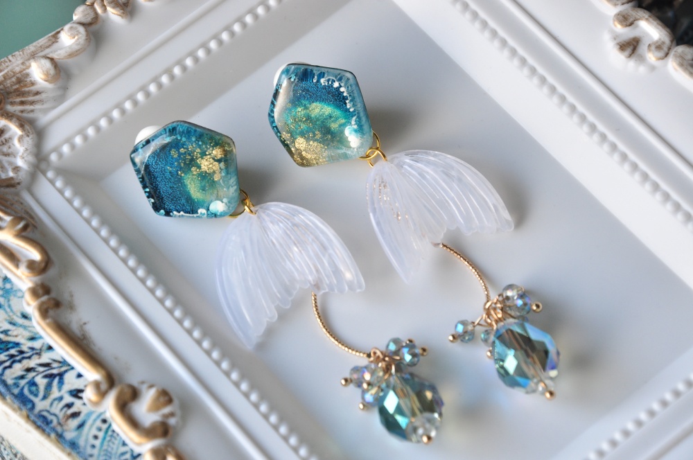 人魚の泡沫【ピアス&イヤリング】