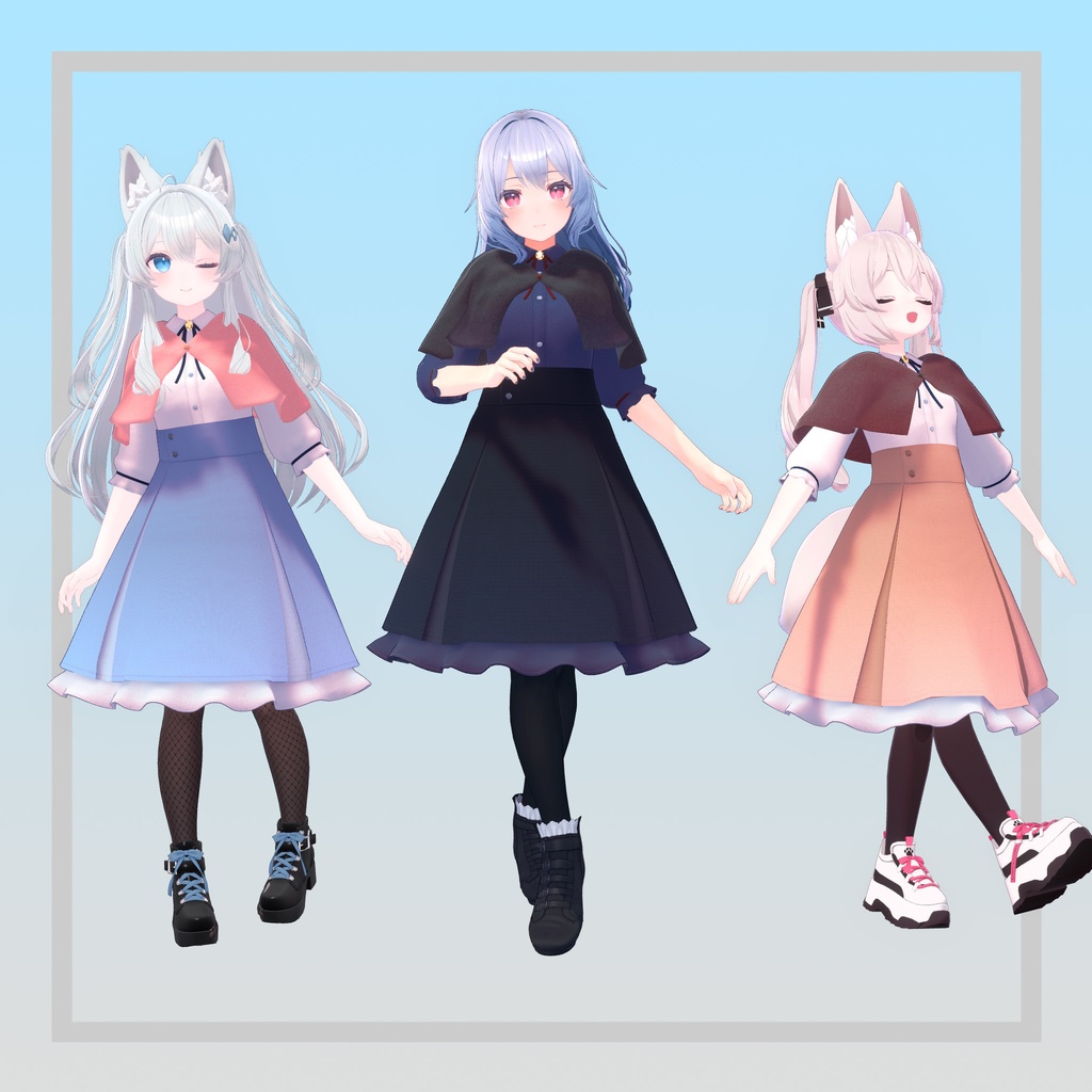 【3アバター対応】ひだまりお散歩コーデ