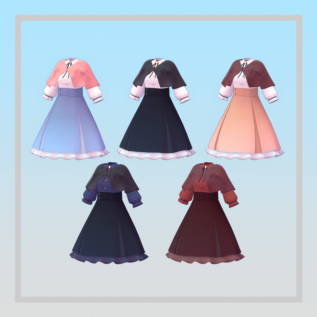 【3アバター対応】ひだまりお散歩コーデ