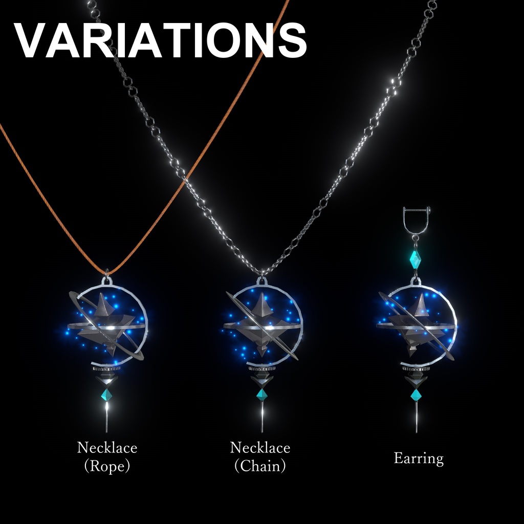 VRC沼の底を指す羅針盤イヤリング & ネックレス