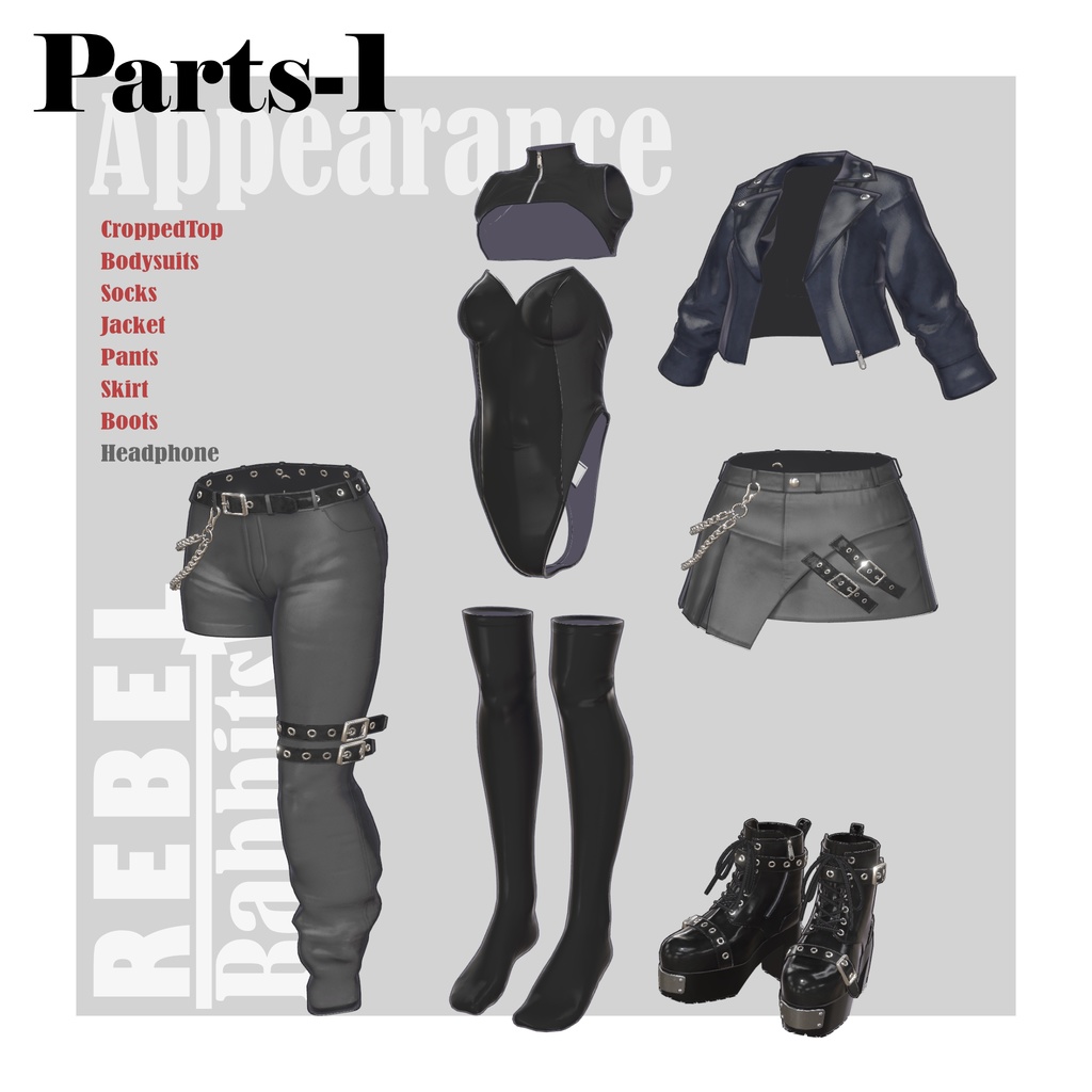 【VRC衣装】REBEL Rabbits!!