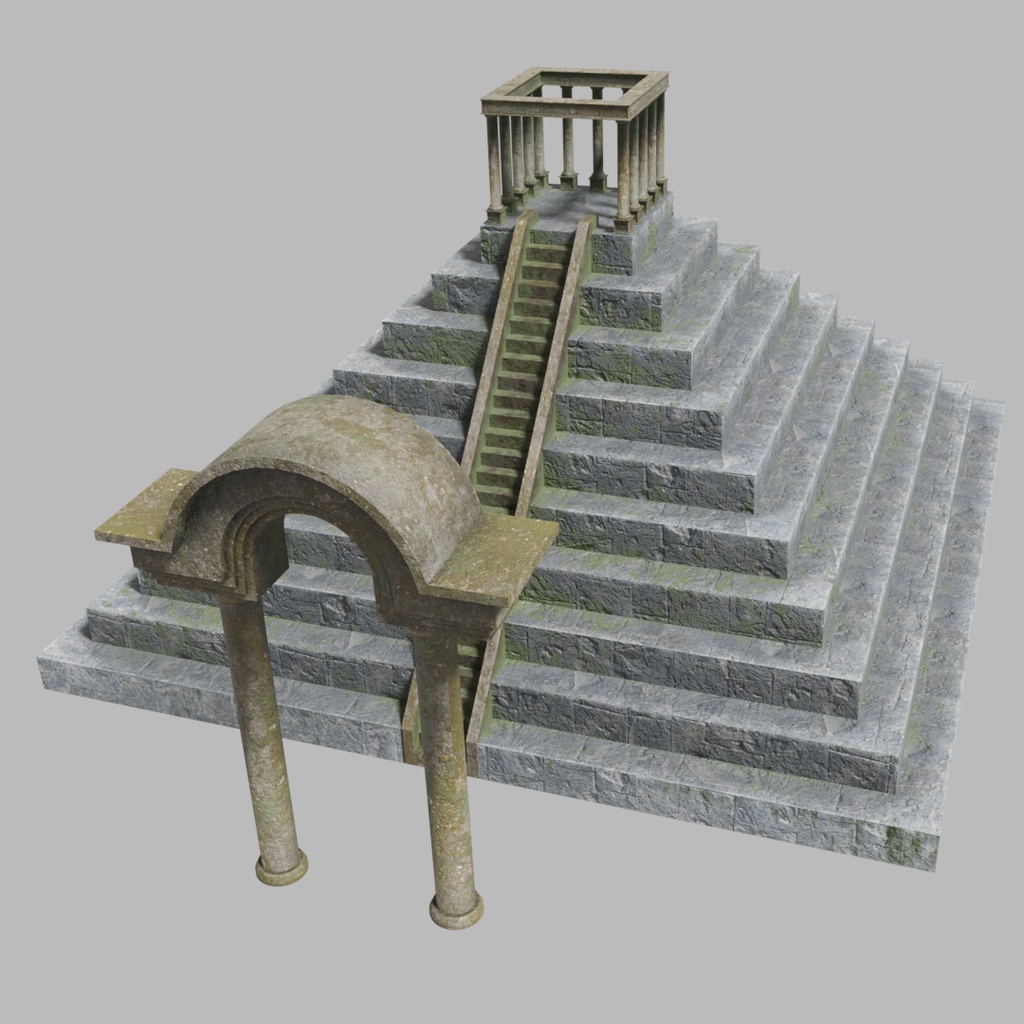 【ワールド】海底遺跡【建物セット】