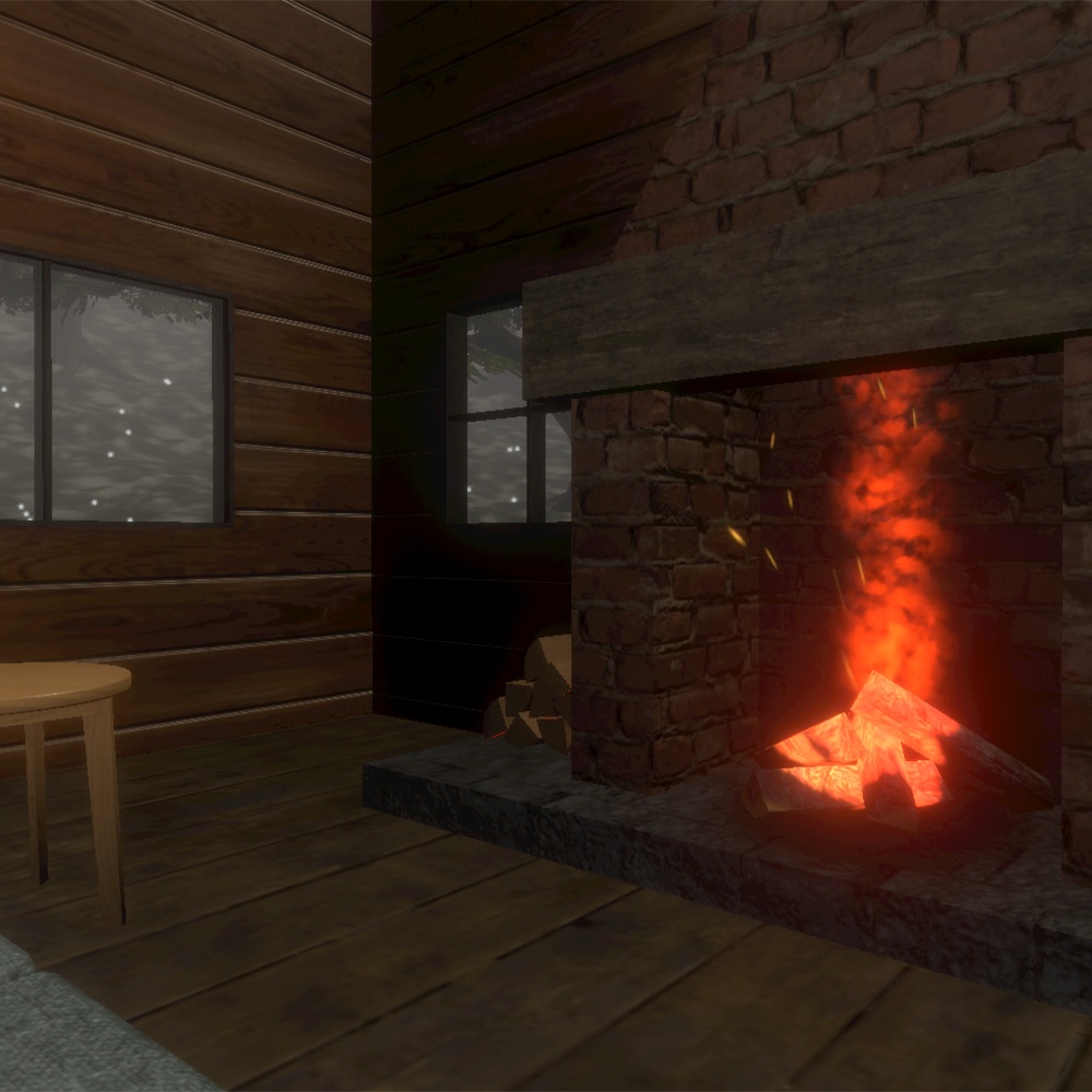 【ワールド】ぬくもりのログハウス【建物・家具セット】