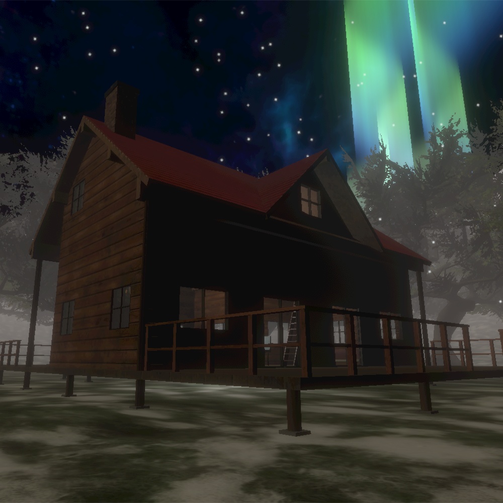 【ワールド】ぬくもりのログハウス【建物・家具セット】